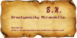 Brestyenszky Mirandella névjegykártya